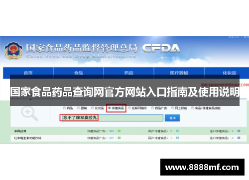 国家食品药品查询网官方网站入口指南及使用说明